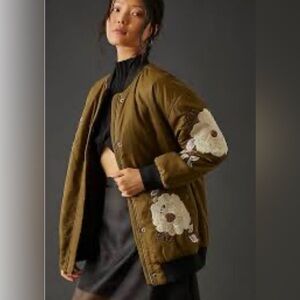 ⭐️NWOT Anthropologie Embroidered Bomber Jacket⭐️SOLD OUT